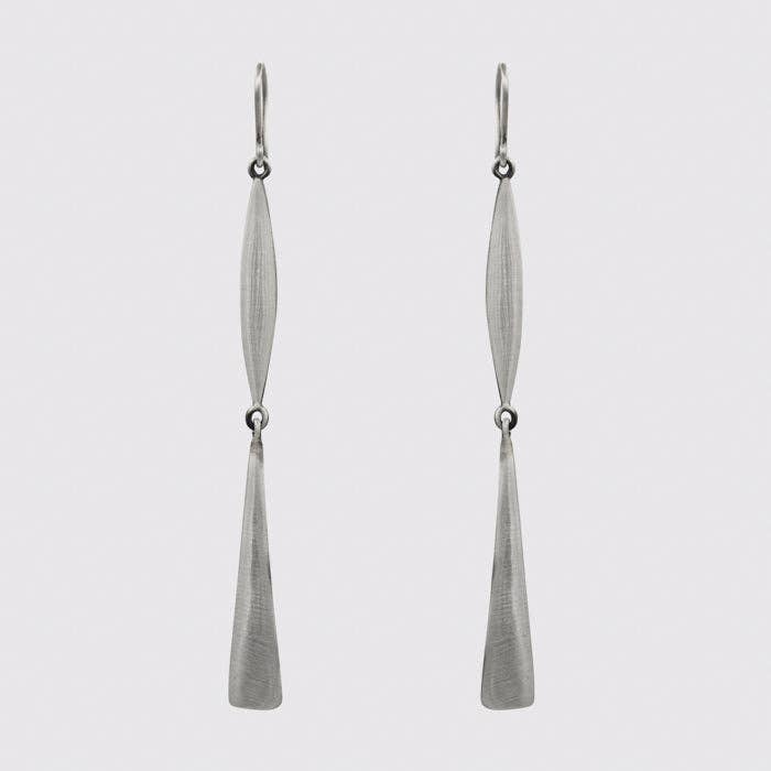 Marquise and Triangle Long Slinky Drop Earrings - EJ2251 for wholesale by Jane Diaz NY