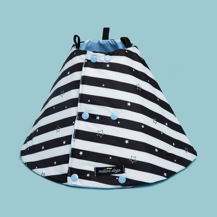 Star Stripe Healing Cone lPremium Recovery Cone l Made in LA for wholesale by Million Dogs