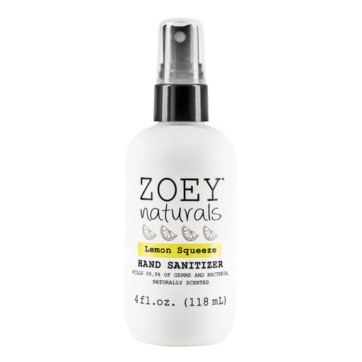 Lemon Squeeze Hand Sanitizer - 4oz for wholesale by Zoey Naturals