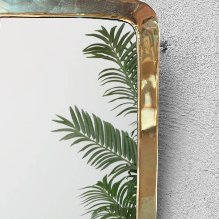 Palmeraies - Wholesale Wall Mirror - Handmade Rectangle Mirrors - Gold Brass Frame Mirror3