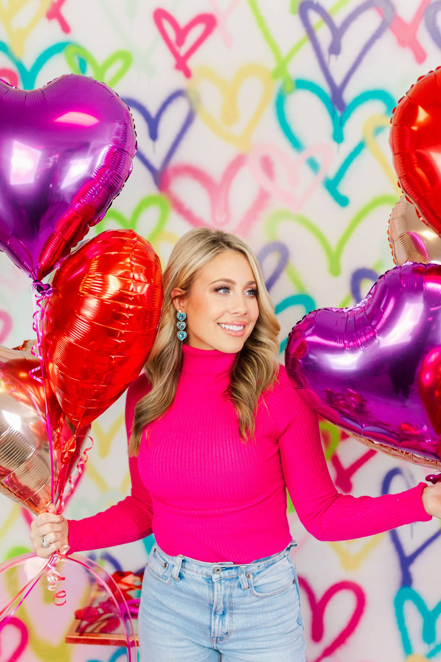 Taylor Shaye Designs - Vente Boucles d'oreilles pendantes - Coeurs à trois perles Rosaline3