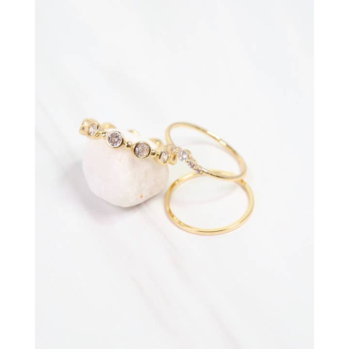 Caroline Hill - Wholesale Jewelry Set - Izzy Ring Set Gold2