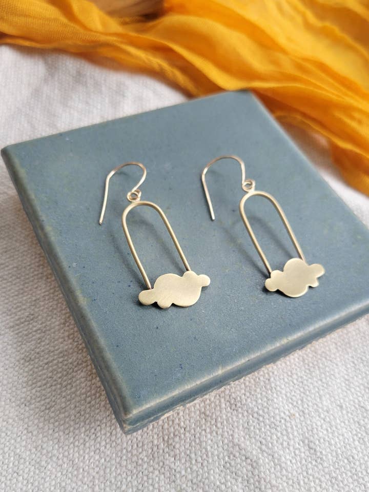 Pendientes Golden Cloud para venta al por mayor de Rain Shadow Jewelry