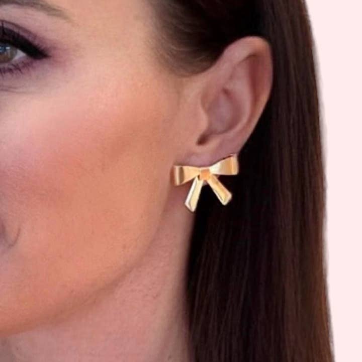 Shiver + Duke - Wholesale Stud/Post Earrings - Tied Up Bow Studs