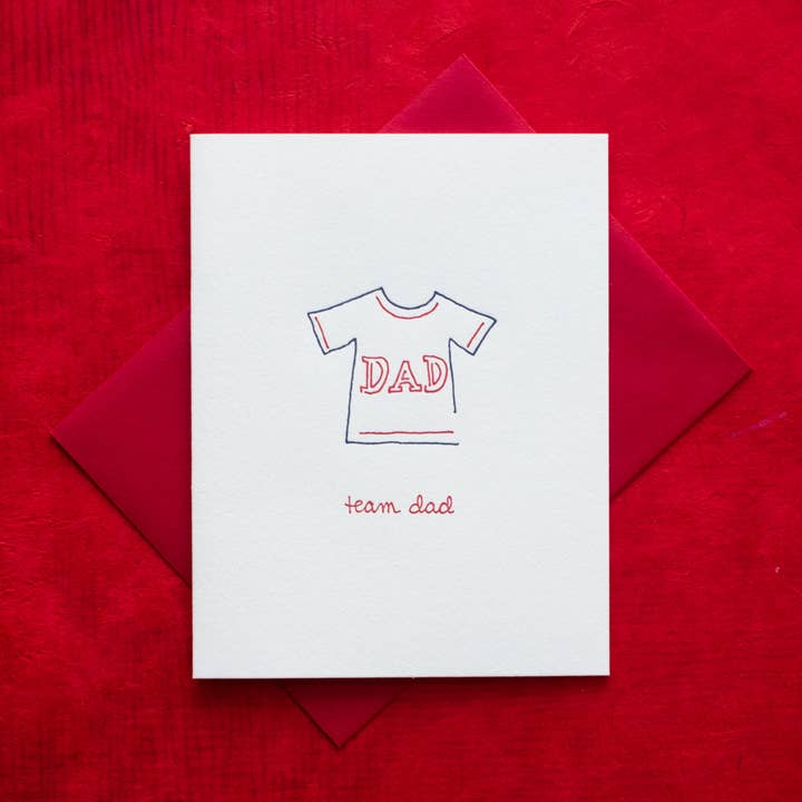 Team Dad Greeting Card for wholesale by Albertine Press