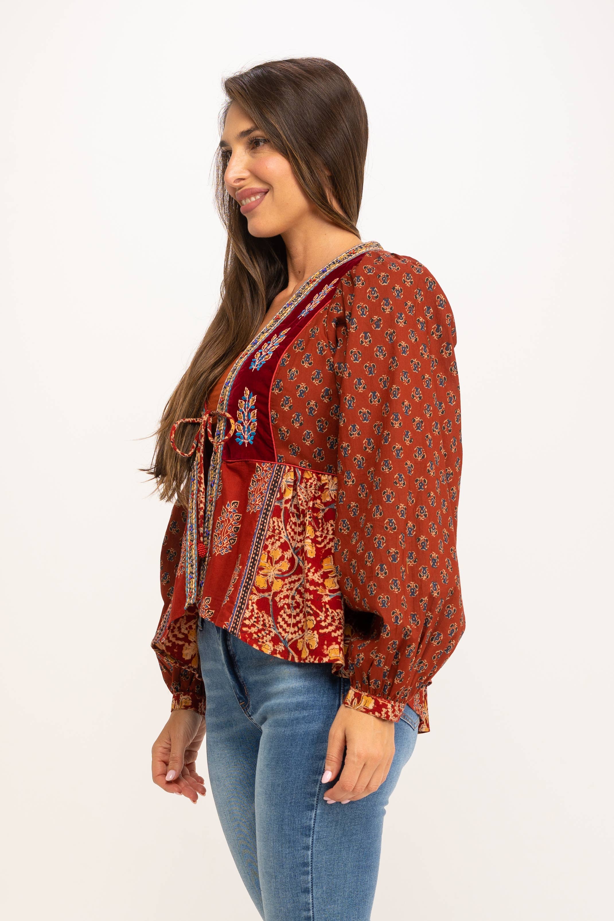 ROOF TILE Blouse IC1023B for wholesale on Faire1