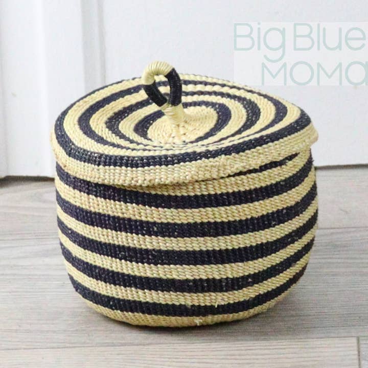 Big Blue Moma - Wholesale Basket - Single Weave Mini Lidded Pots23