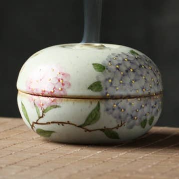 Gohobi (We cover U.S. import duties) – Engroshandel Røgelsesholder – Gohobi Håndmalet Hydrangea røgelsesholder0