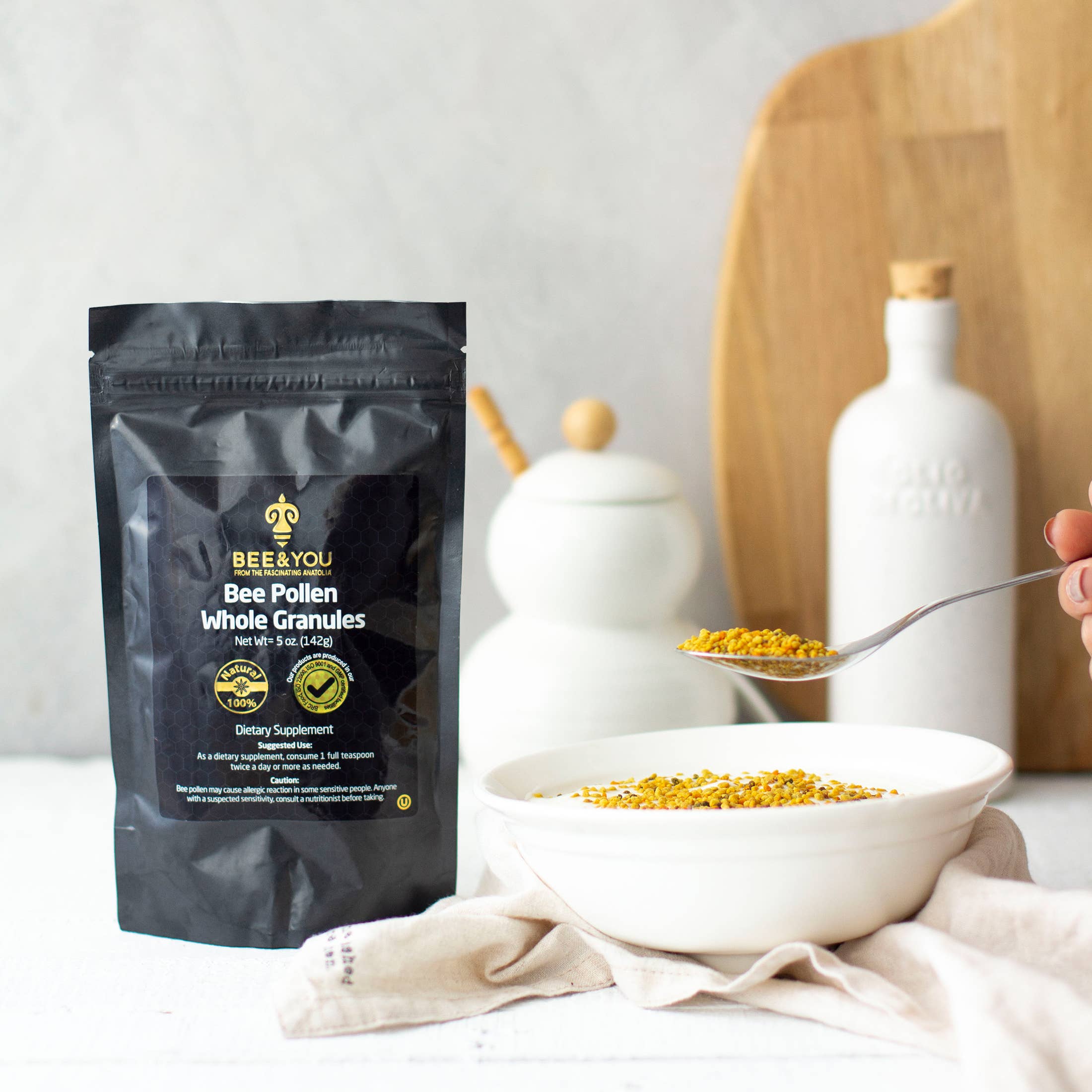 BEE&YOU – Engroshandel Honning – Bipollen Hele Granuler, 142 g2