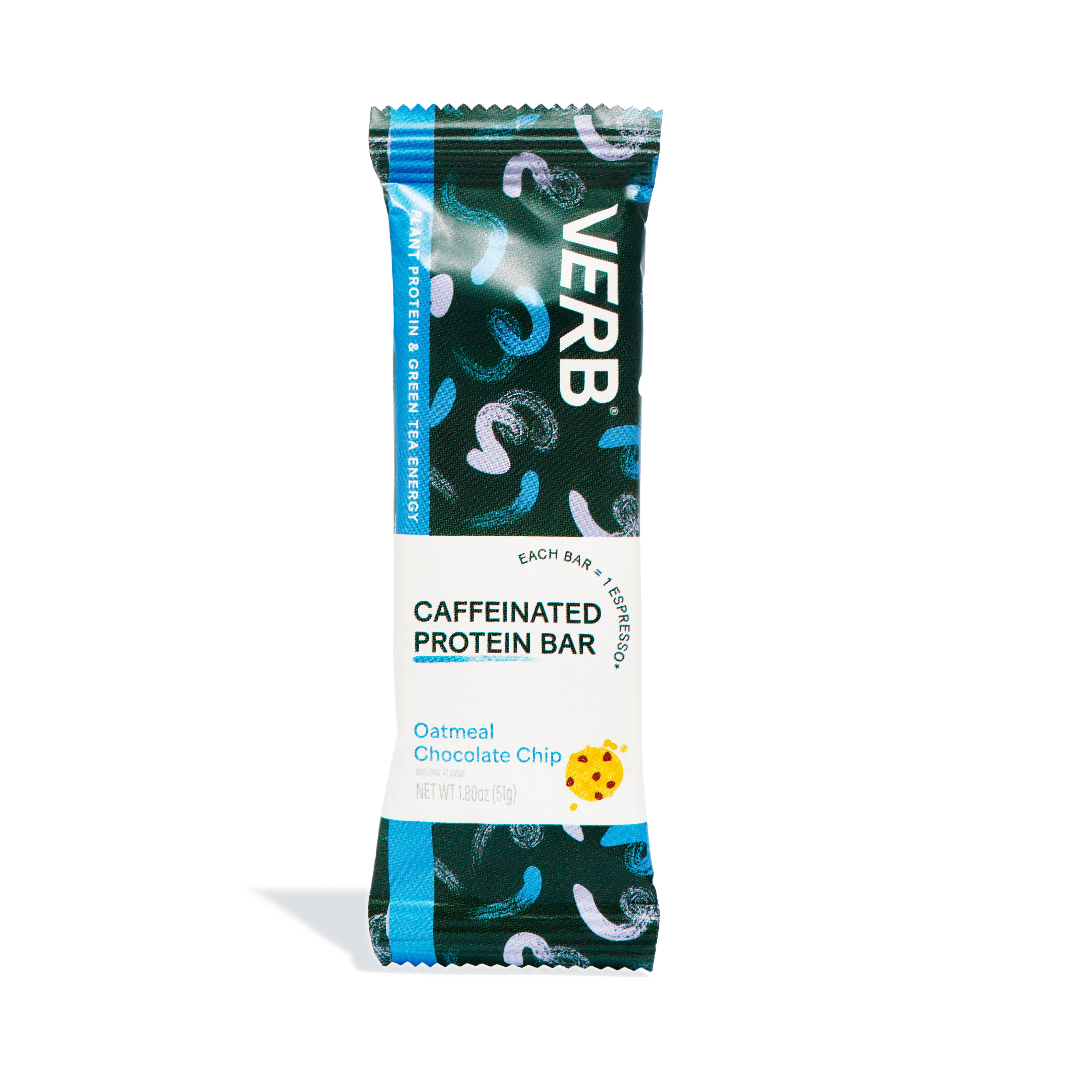Verb Energy - Wholesale Snack Bar - Caffeinated Protein Bar, Oatmeal Chocolate Chip1