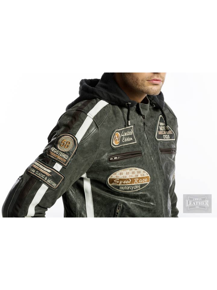 Urban 5884 Amsterdam | Leather jackets – Casaco de couro - Homem por atacado – URBAN 5884 - Jaqueta de moto masculina FIFTY EIGHT18