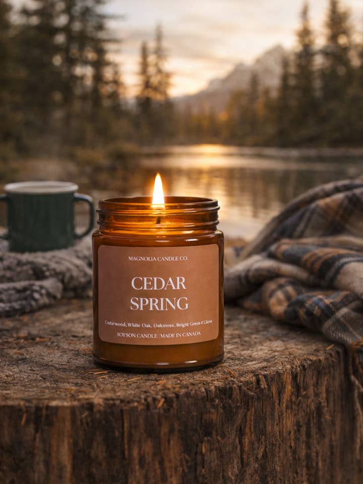 Cedar Spring | Vela de Cera de Soja de 8oz | De Invierno a Primavera para venta al por mayor de Magnolia Candle Company