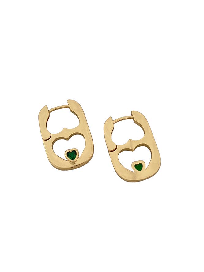 14K Gold Dipped Huggie Hoop Brass for wholesale by Hana