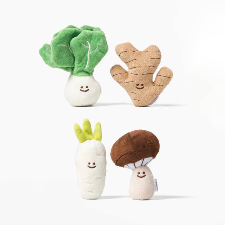 Mini Vegetable Veggie Plushie Set for wholesale by A Jar Of Pickles