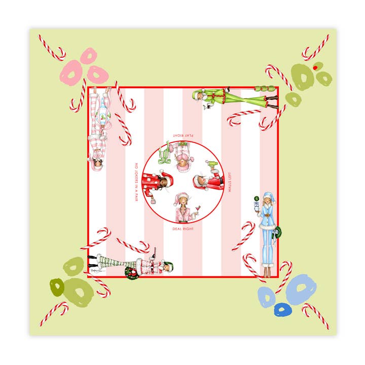 Christmas Mahjong Mat for wholesale by Brittany Fuson