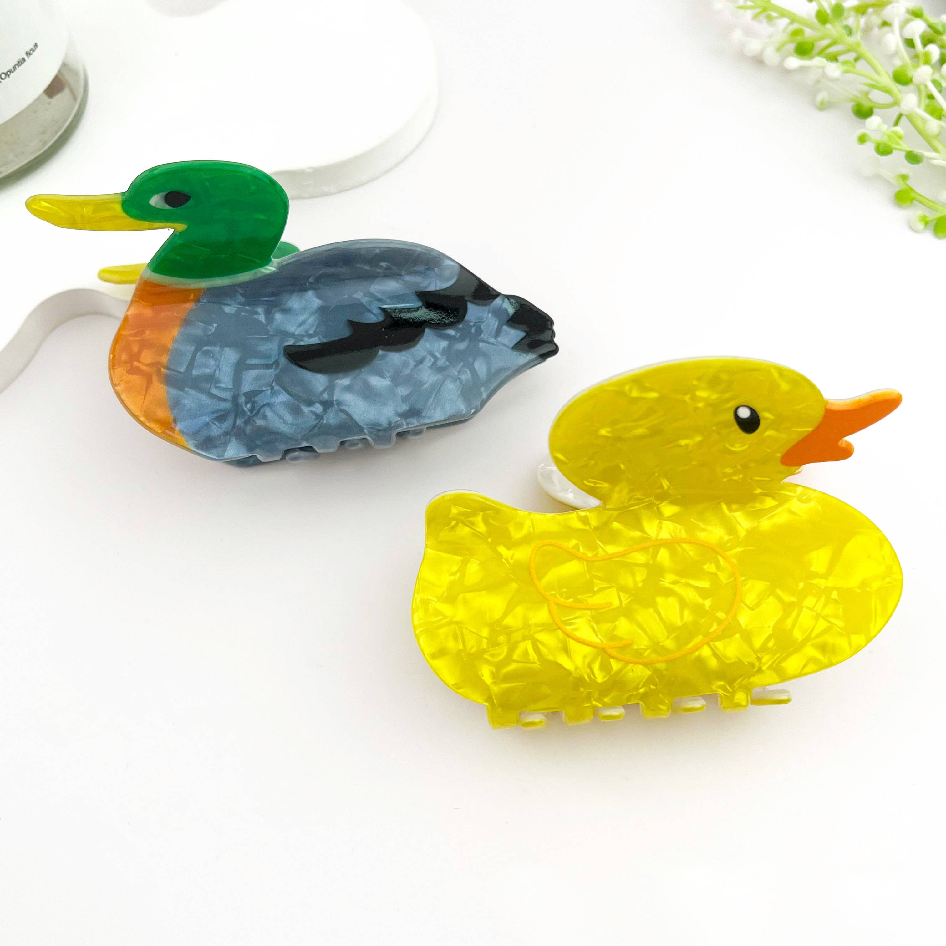 mildstyles - Wholesale Hair Clip - Women's - 🦆 Yellow Duck Hair Claw – Cute PVC Animal Clip 💛2