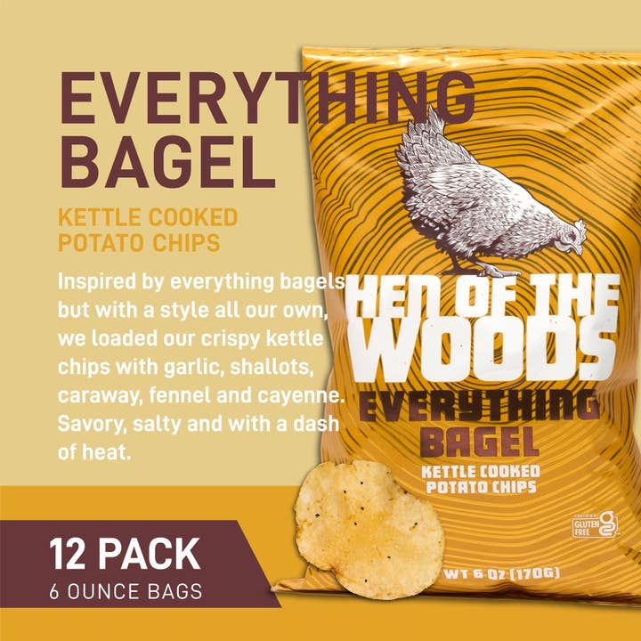 Hen of the Woods - Wholesale Chips - Everything Bagel Kettle Cooked Potato Chips 6 OZ1