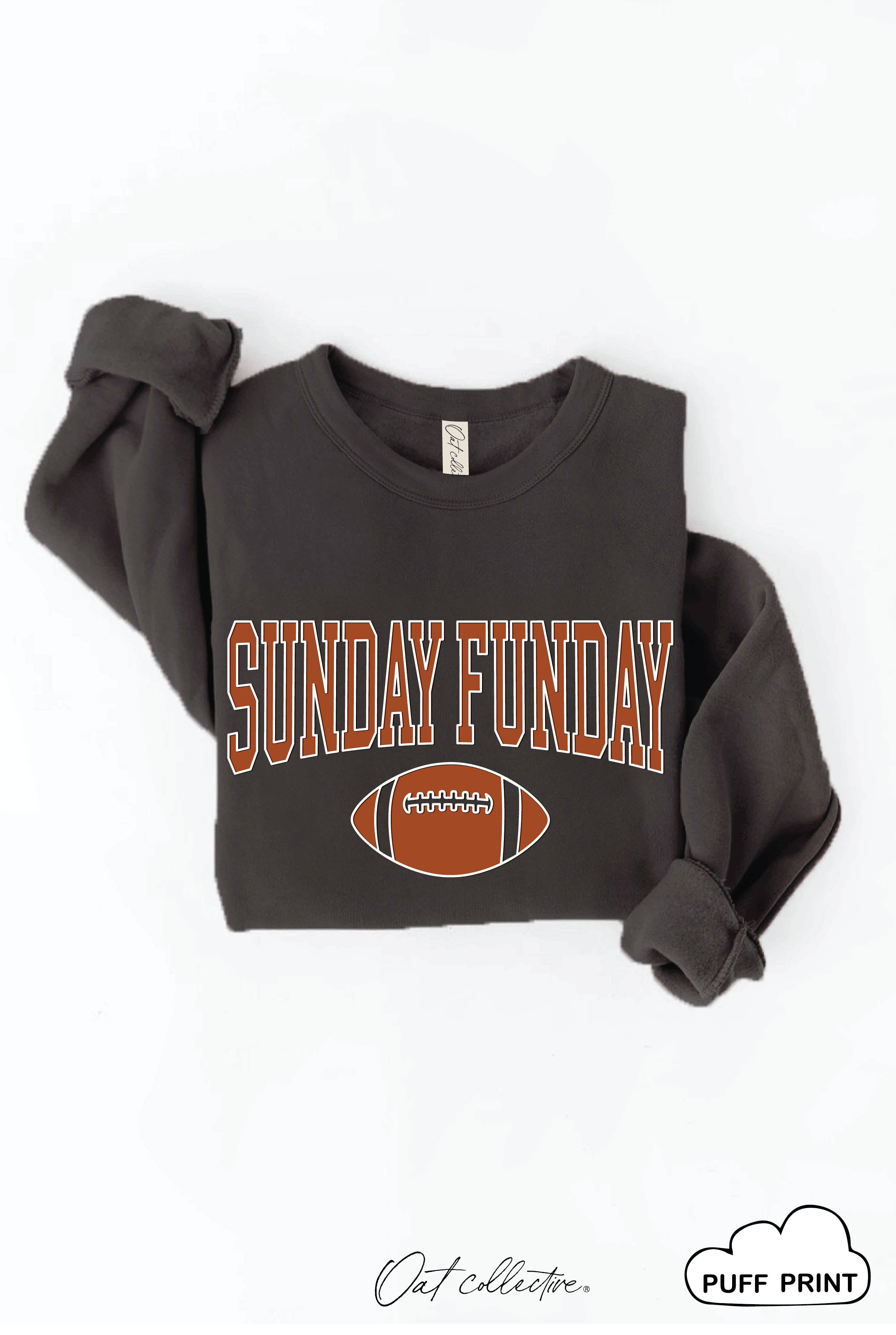OAT COLLECTIVE - Wholesale Graphic Sweatshirt - Women's - SUNDAY FUNDAY PUFF Graphic Sweatshirt10