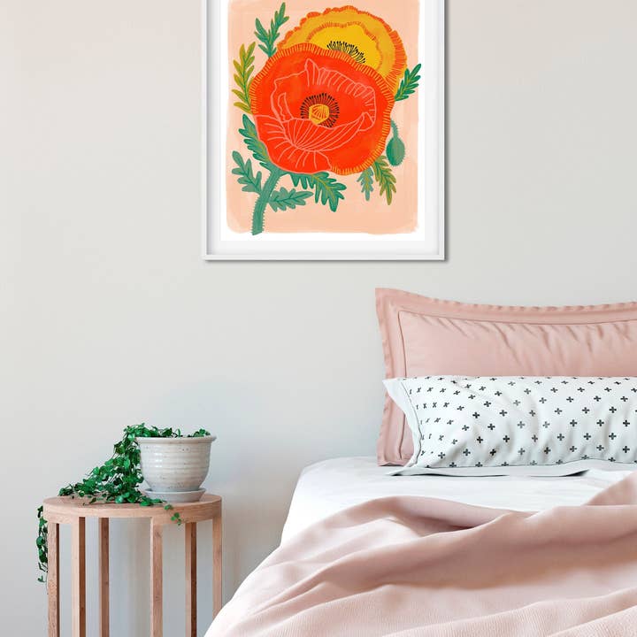 Dream Folk Studio - Wholesale Art Print - Poppy Garden - Botanical Art Print