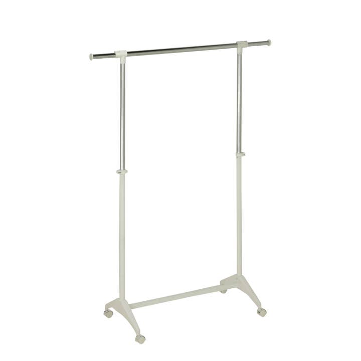Honey-Can-Do - Wholesale Coat Rack - White Expandable Rolling Clothes Rack