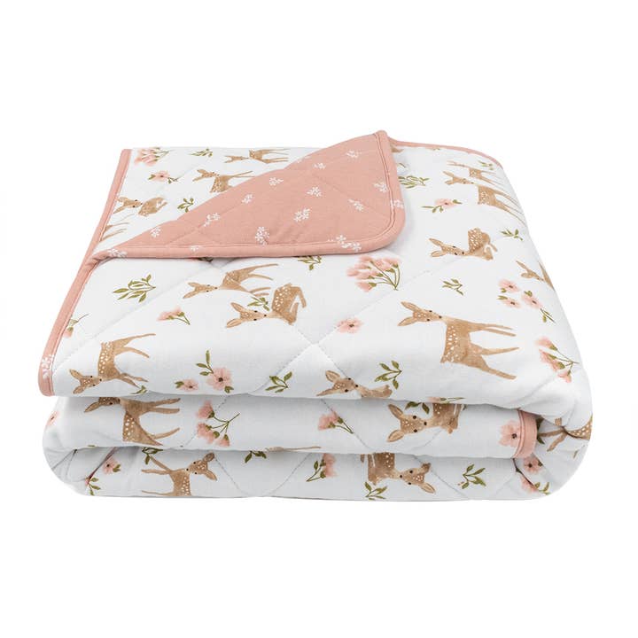 Living Textiles - Wholesale Quilt - Kids & Baby - Reversible Quilted Cot Comforter - Sophia's Gardens