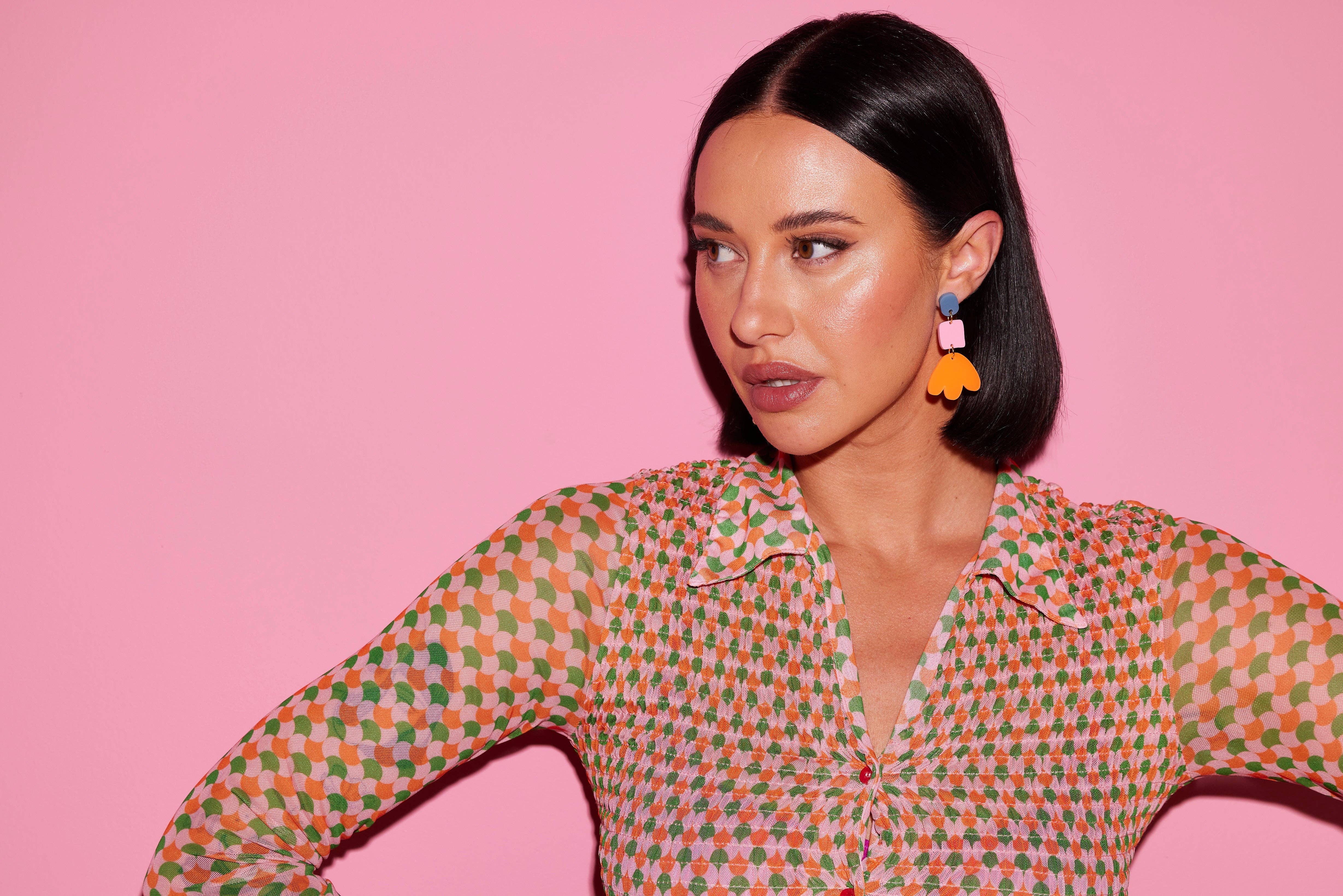 Emeldo - Wholesale Dangle Earrings - Jenna Earrings // Blue, Pink, Neon Orange1