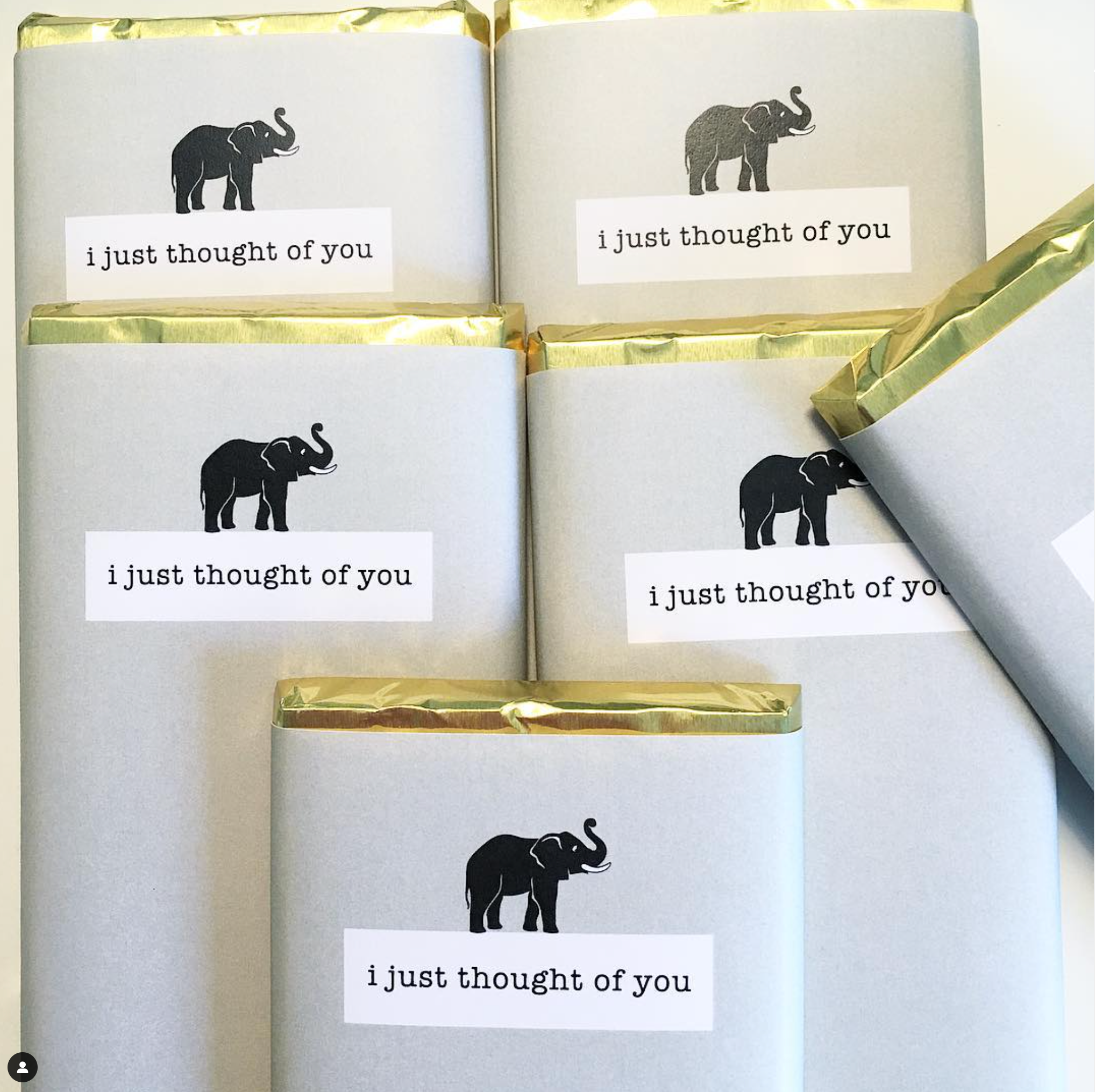 Sweet Living Kilkenny - Wholesale Chocolate Bar - just thought of you (elephant design) (Special Order 100min)1