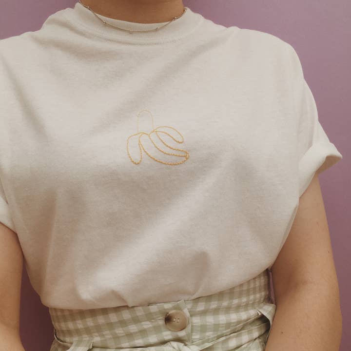 embroidered banana t-shirt for wholesale by HemmorBroids