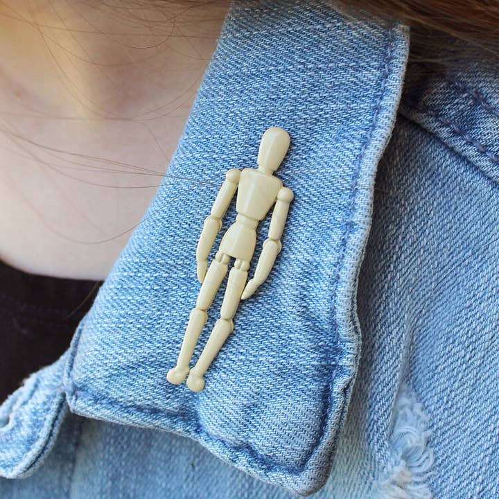 Pin Museum - Wholesale Lapel Pin/Button - Artist Mannequin • Enamel Pin1