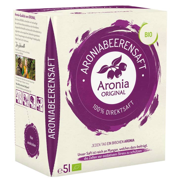 Ekotrebol – Engroshandel Frugtjuice – Bio Aronia Juice i 5 liters flaske