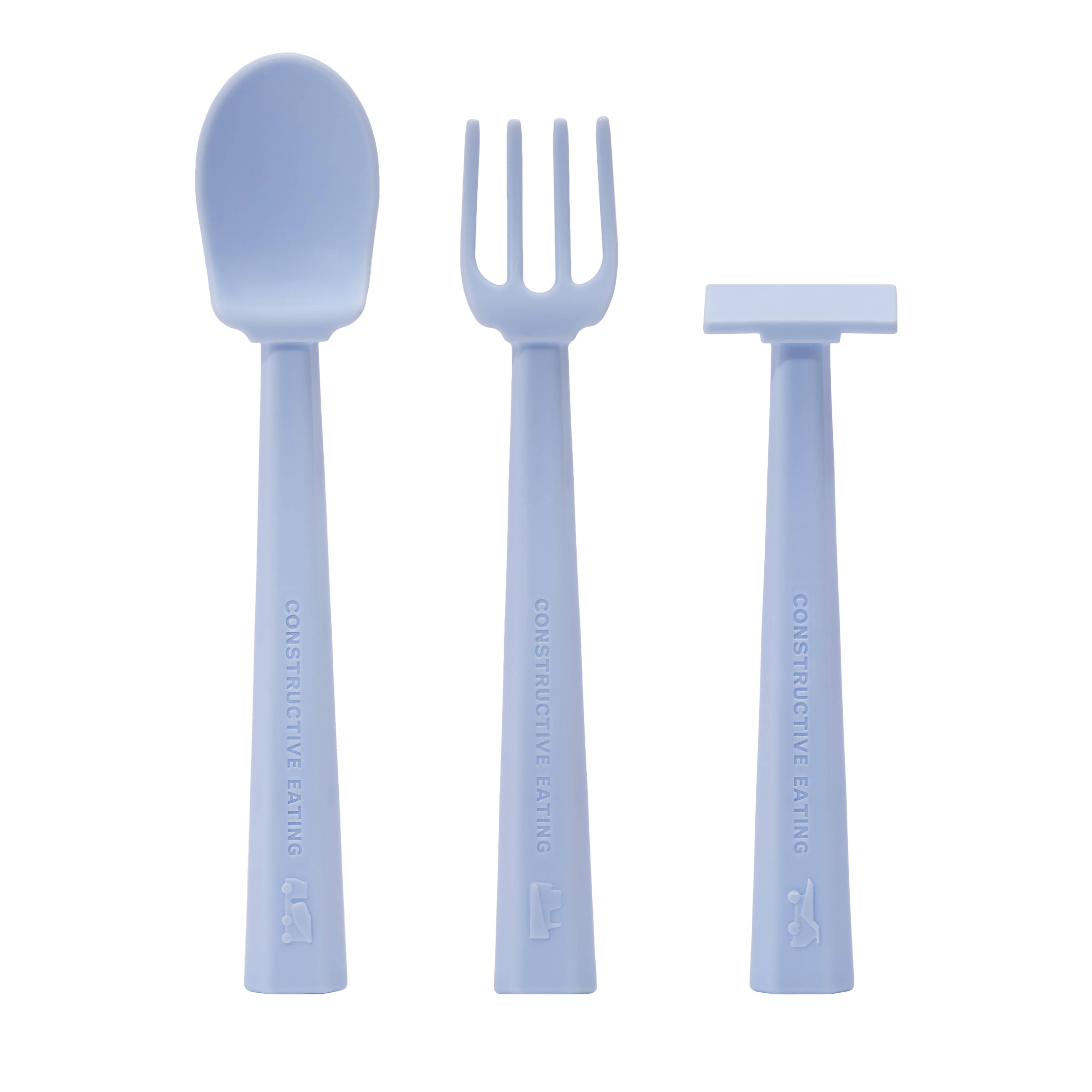 Constructive Eating - Venta al por mayor Plato grande - Niños y bebés - Placa de succión para camiones y utensilios de entrenamiento11