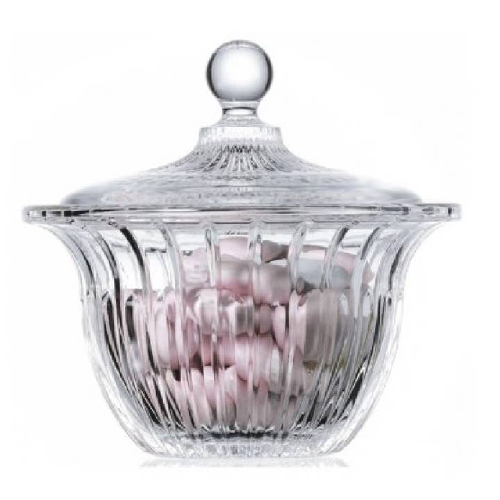Hakan - Wholesale Decorative Plate/Dish/Bowl - Decorative Glass Candy Dish with Lid, Crystal Cut Glass Bowl2
