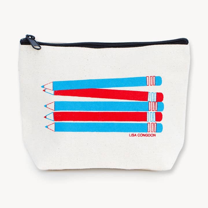Lisa Congdon Art & Illustration - Wholesale Pencil Case/Pouch - Canvas Pencil Pouch0