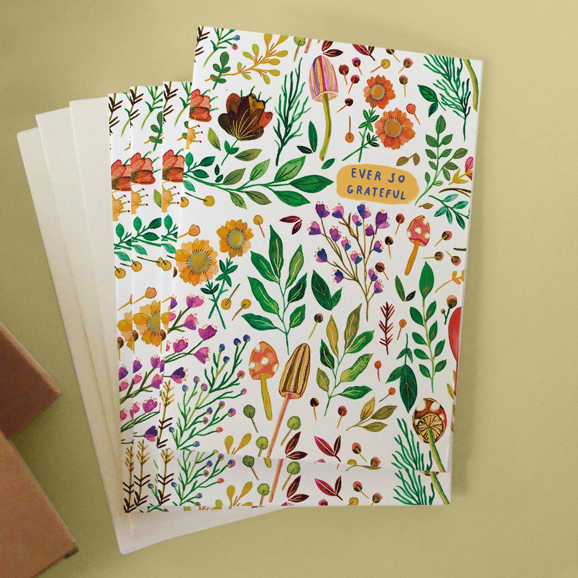 Biely & Shoaf - Wholesale Thank You Card - Mushrooms Ever So Grateful Thank You Card2