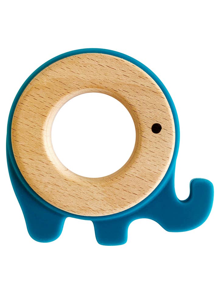 Beißring aus Holz mit Elefanten für den Großhandel von Tiny Teethers