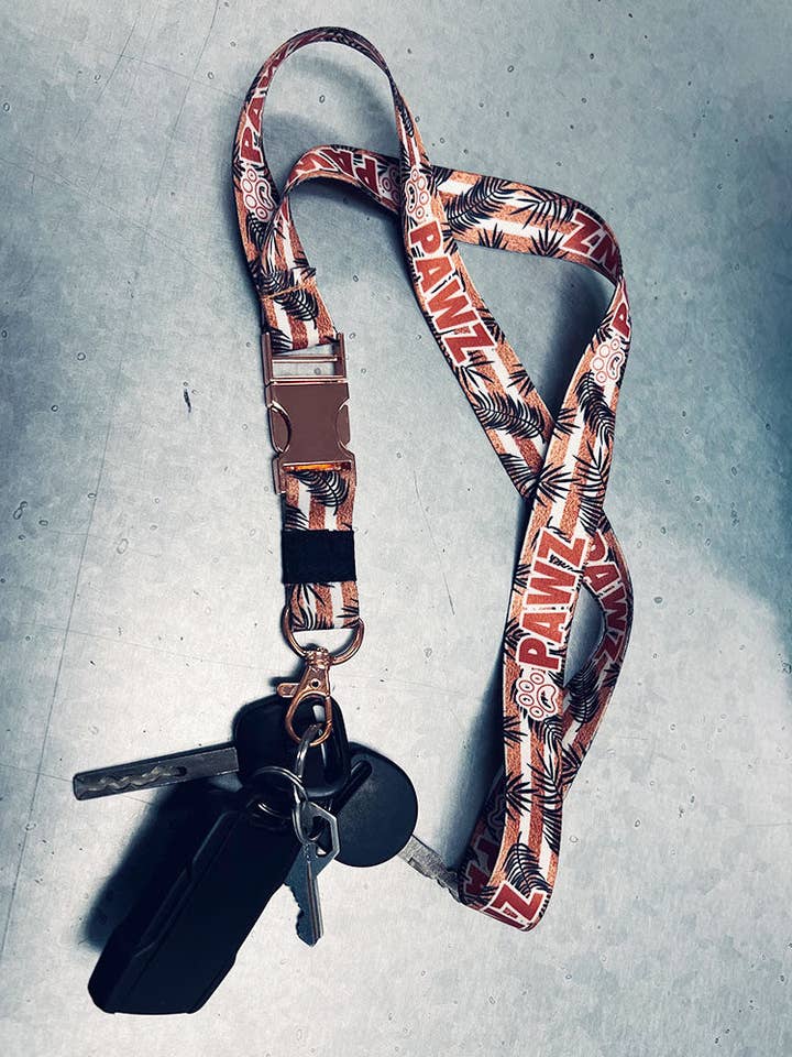 Rose Gold Palm Lanyard for wholesale by PAWZ