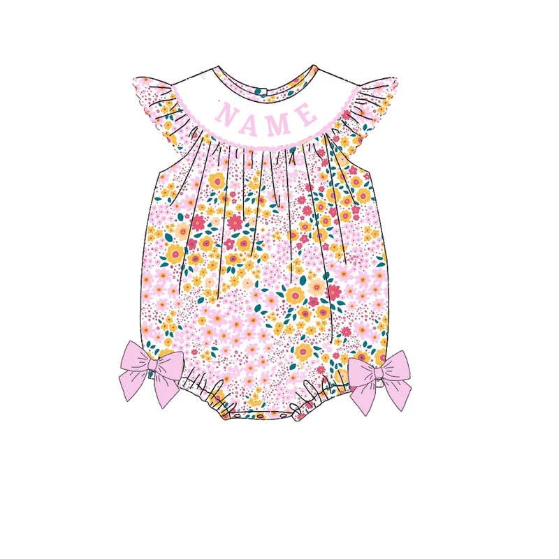 Auraquise - Wholesale Dress Set - Baby - Girls Summer CHILD OF GOD Smocked Custom Name Dress And Romper2