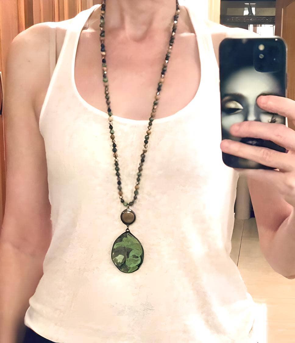 Wild & Free - Wholesale Pendant/Charm Necklace - Collar bohemio de piedra natural2