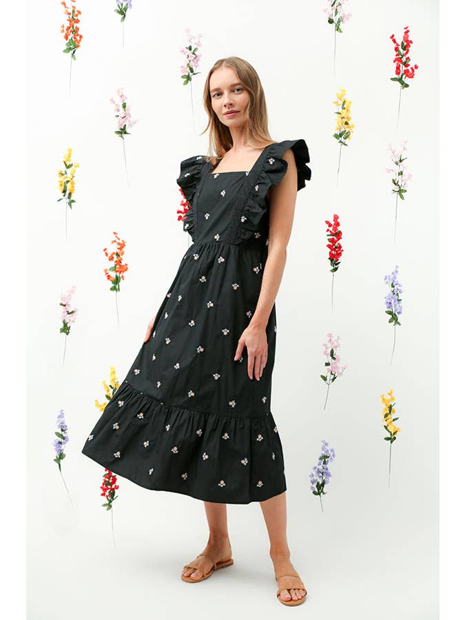 Reminiscence - Wholesale Dress - Women's - REMI014 - Embo Midi Dress