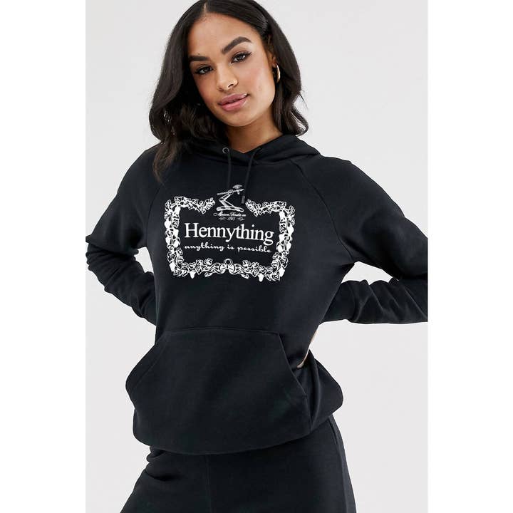 HENNYTHING GRAPHIC WOMEN HOODIE for wholesale by crashangel.us