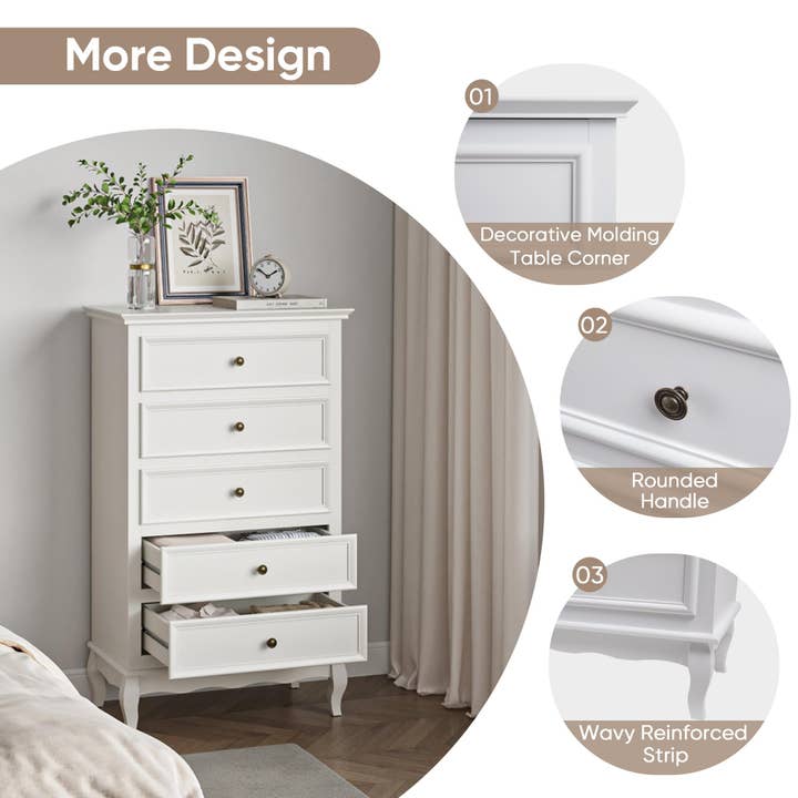 White Dresser for Modern Wood Rustic Tall Chset of Drawers for wholesale on Faire3