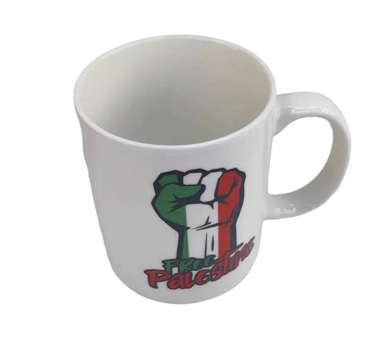 Palestinian Elegance - Wholesale Coffee Mug - Free Palestine with Fist Design0