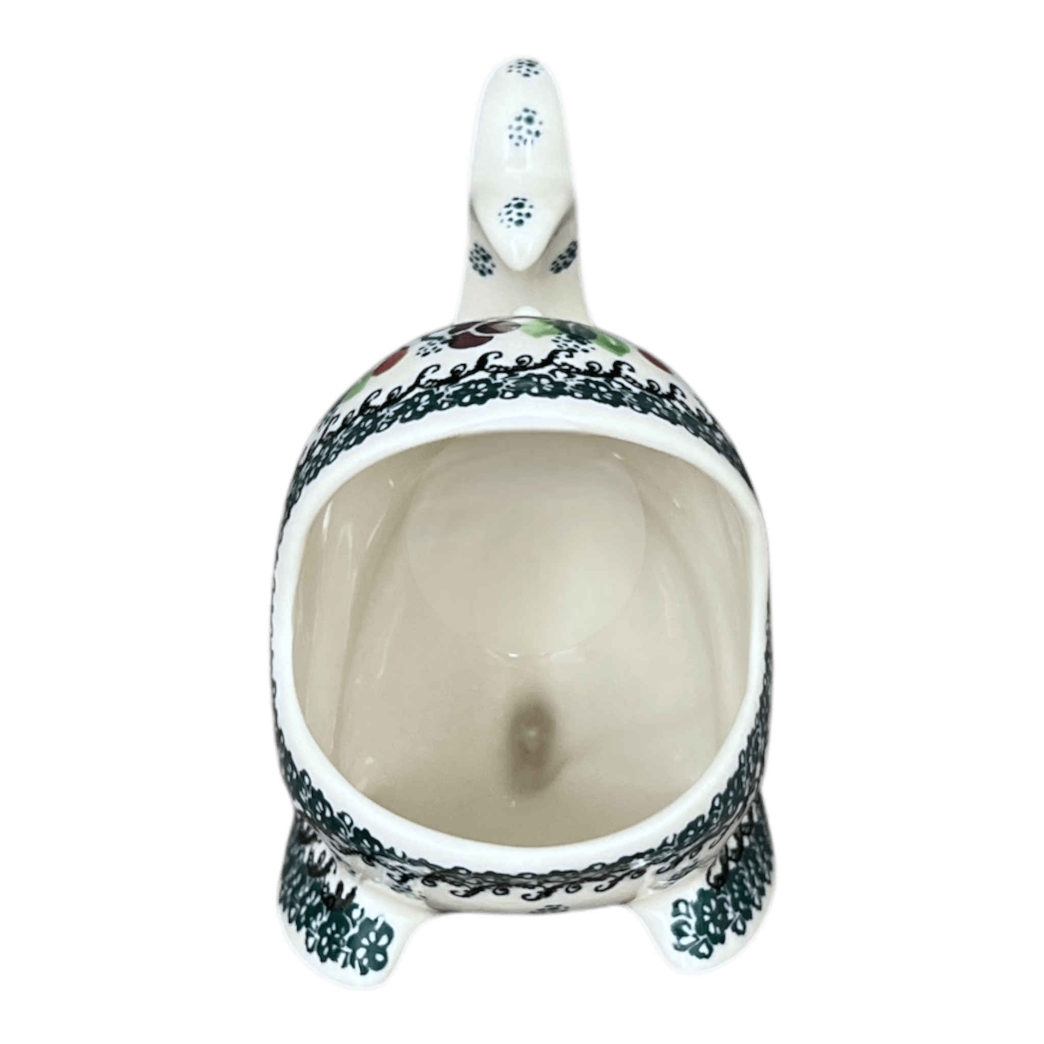 Polish Pottery Outlet - Wholesale Sponge Holder - Scrubby Holder, Fish Shaped, 6.75" in "Sugar Plums" by Ceramika Artystyczna | AF28-2838Q1