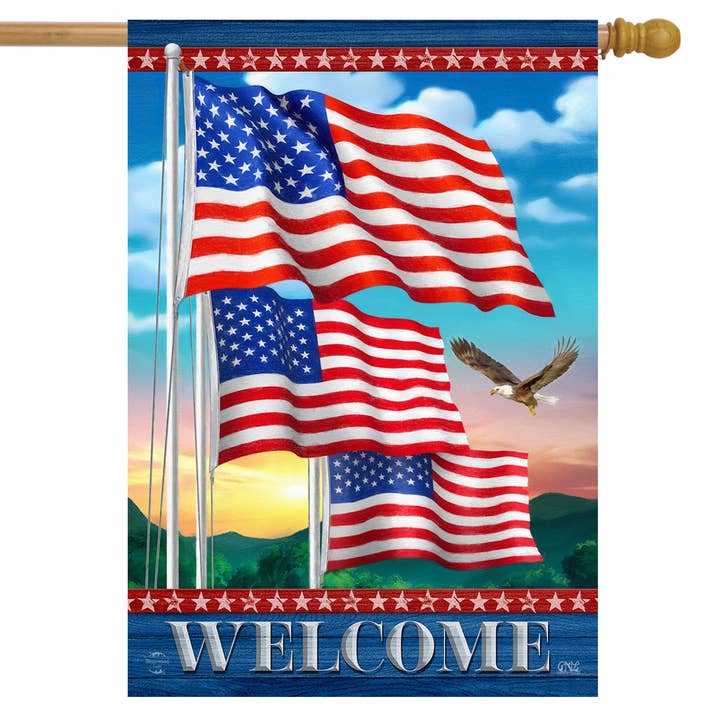 Briarwood Lane - Wholesale Flag - Waving American Flags Welcome House Flag