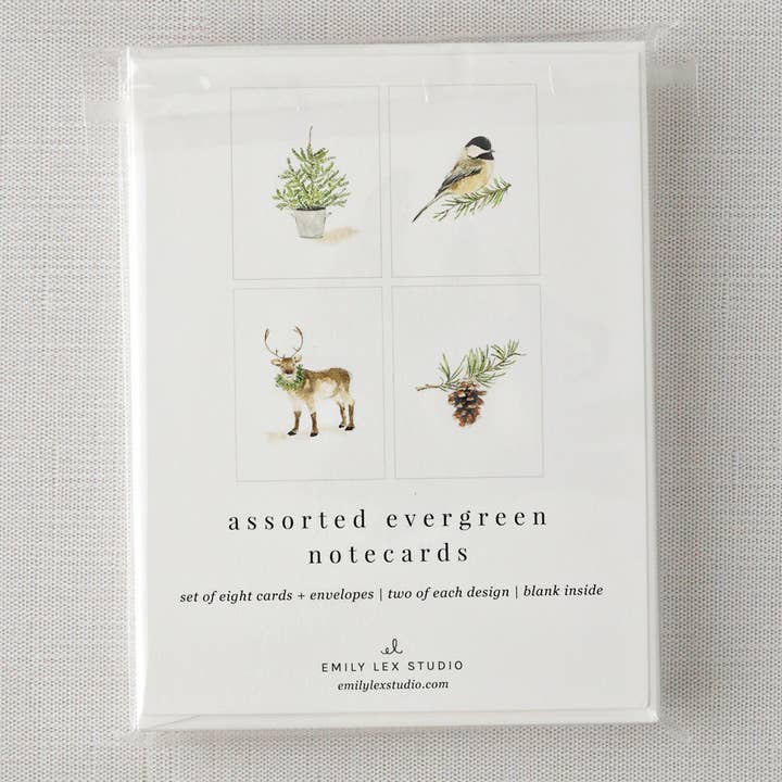 emily lex studio - Wholesale Stationery/Notecard Set - evergreen notecard set