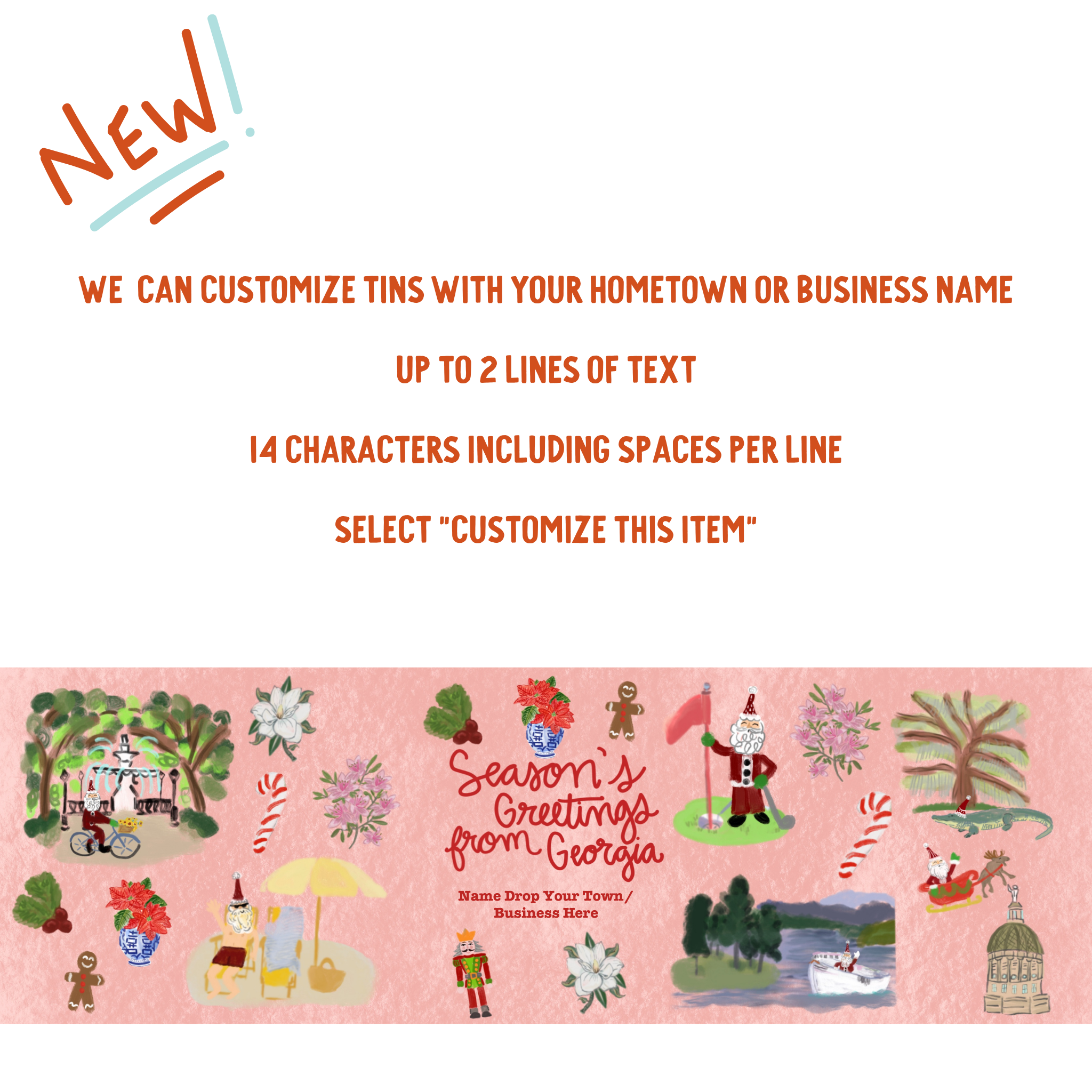 Watanut - Wholesale Cookie - Georgia Holiday Tin | Gourmet Cookies & Nuts1