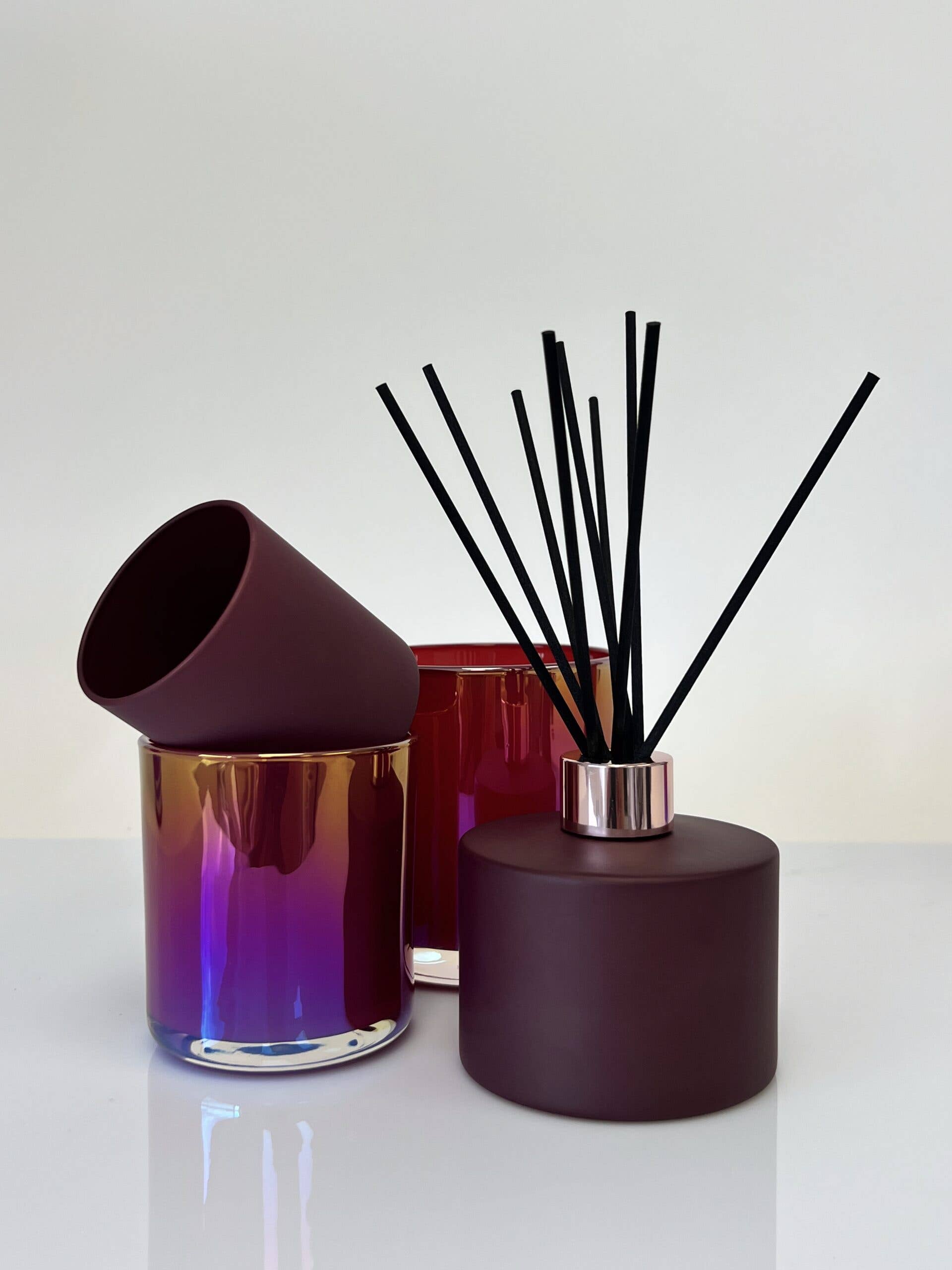 Antwerp Luxury candle supplies - Wholesale Jar - Large Vogue – Pearl Burgundy- 390ml2