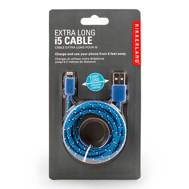 Charging Cable 6 Foot for wholesale by Kikkerland Design Inc
