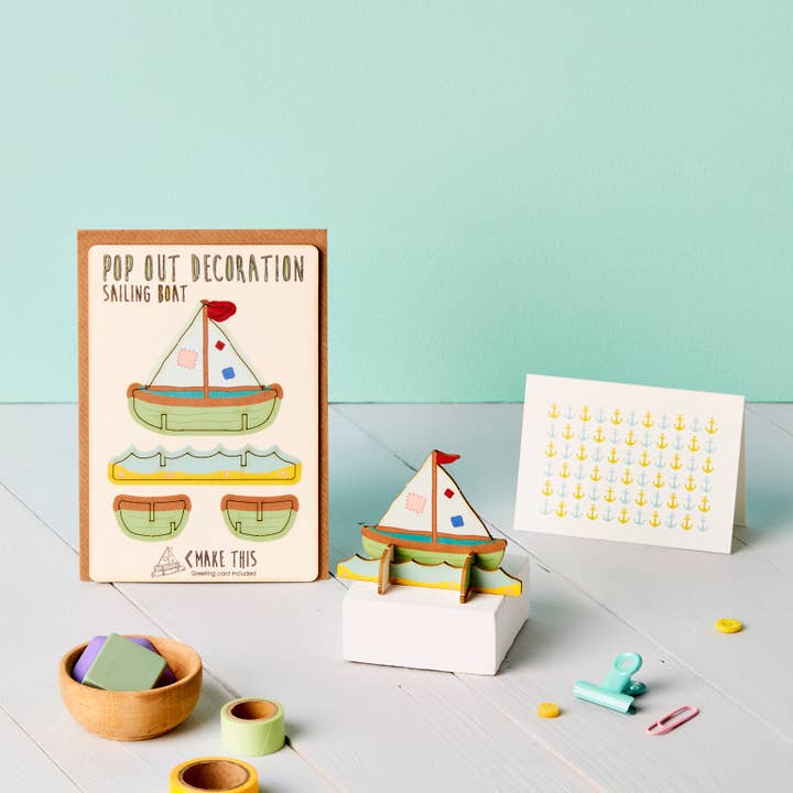 The Pop Out Card Company - Wholesale Everyday Greeting Card - Pop Out Sailing Boat Greeting Card