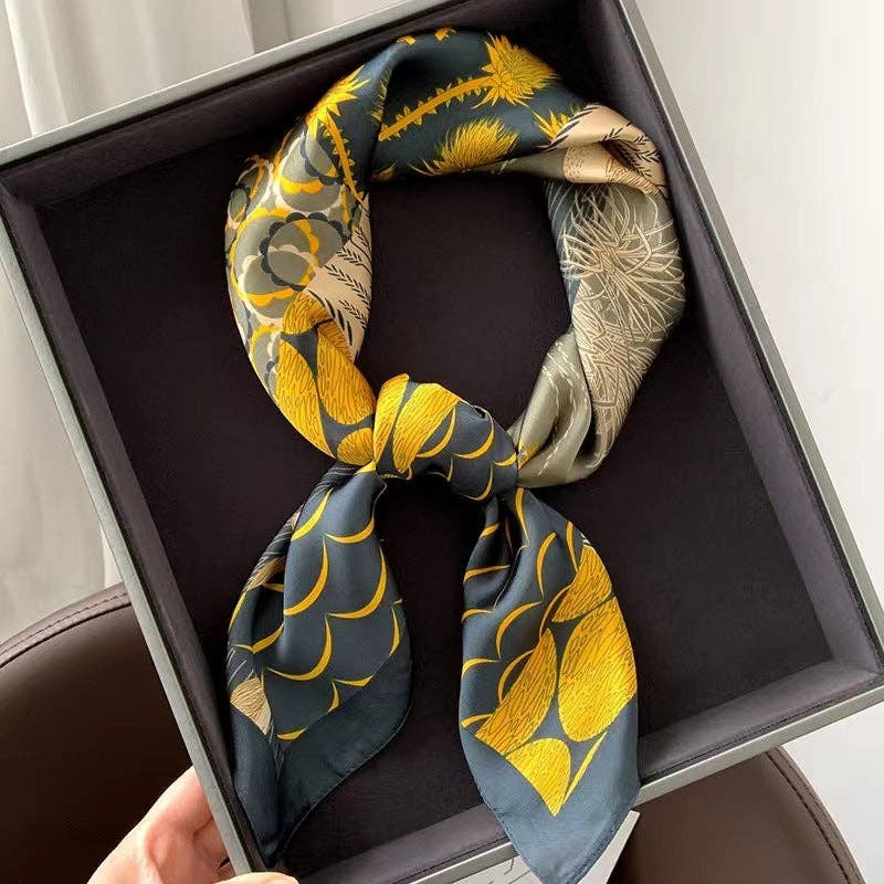 Marayn - Wholesale Scarf – Women's - Retro Chic 70cm Silk Scarf for Timeless Style33